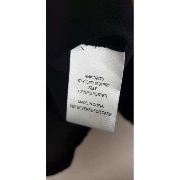 Daniel Rainn Top Blouse M Black Lace Bodice Button Keyhole Back Gothic Witchy - Picture 6 of 6